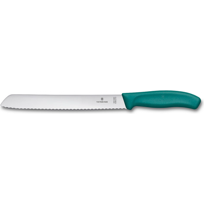 Нож для хлеба VICTORINOX SWISS CLASSIC зелёная рукоять 6.8634.21C1B