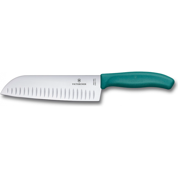Нож VICTORINOX SWISS CLASSIC Santoku зелёная рукоять 6.8524.17C1B